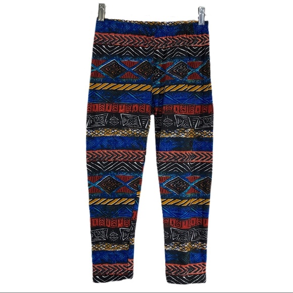 Eevee Butter Soft Blue & Rust Pattern Leggings - Picture 1 of 7